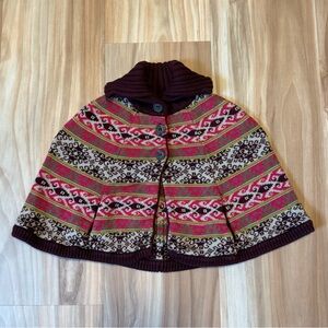 Tea Collection Multicolor Knit Cape